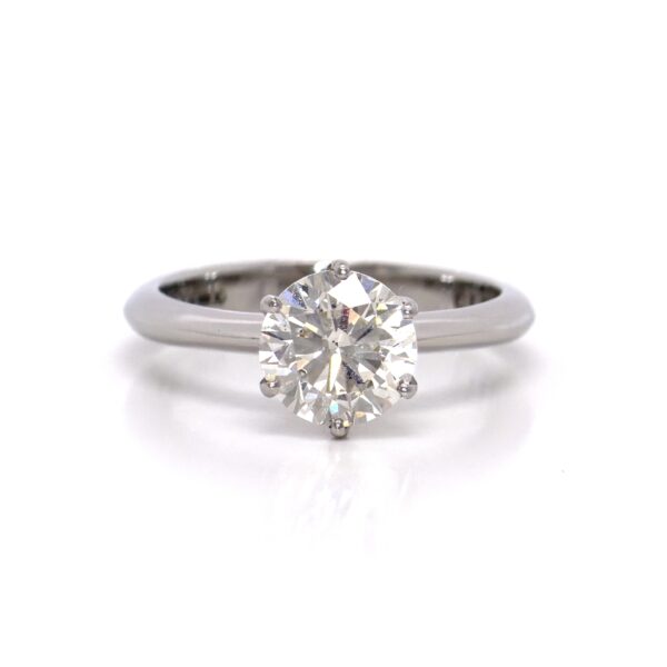 Solitario in Platino con Diamante 1,61ct