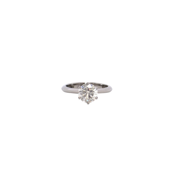 Solitario in Platino con Diamante 1,61ct
