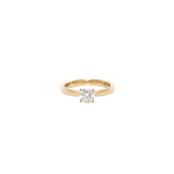 Solitario in Oro Giallo 18k con Diamante 0,59ct