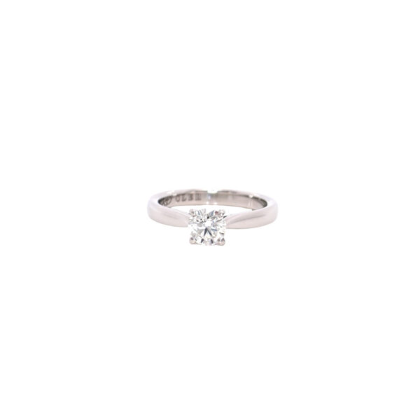 Solitario in Platino con Diamante 0,58ct