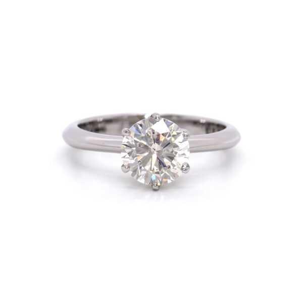 Solitario in Platino con Diamante 1,61ct
