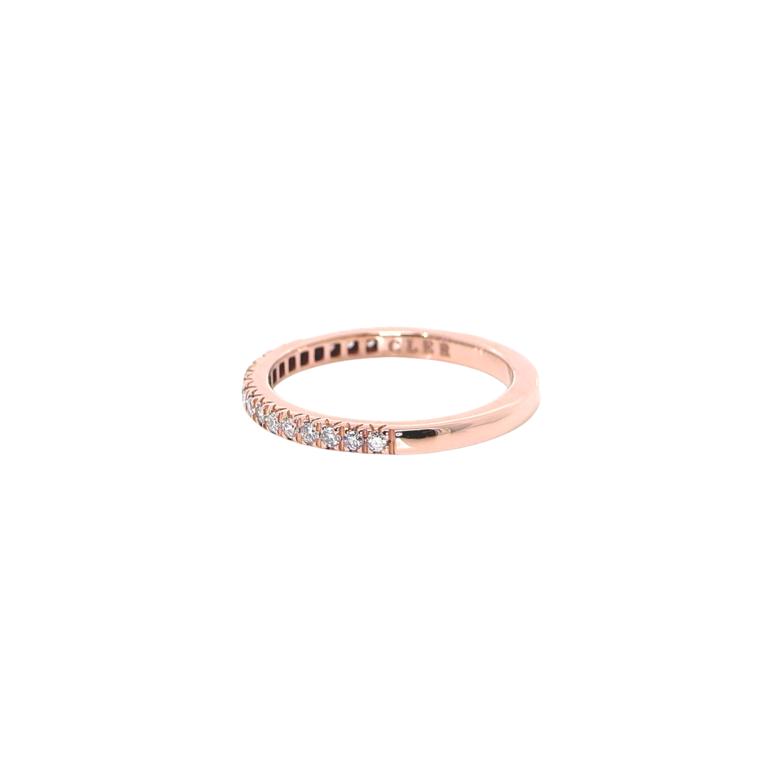 Mezza Vera in Oro Rosa 9K con Diamanti D color - immagine 2