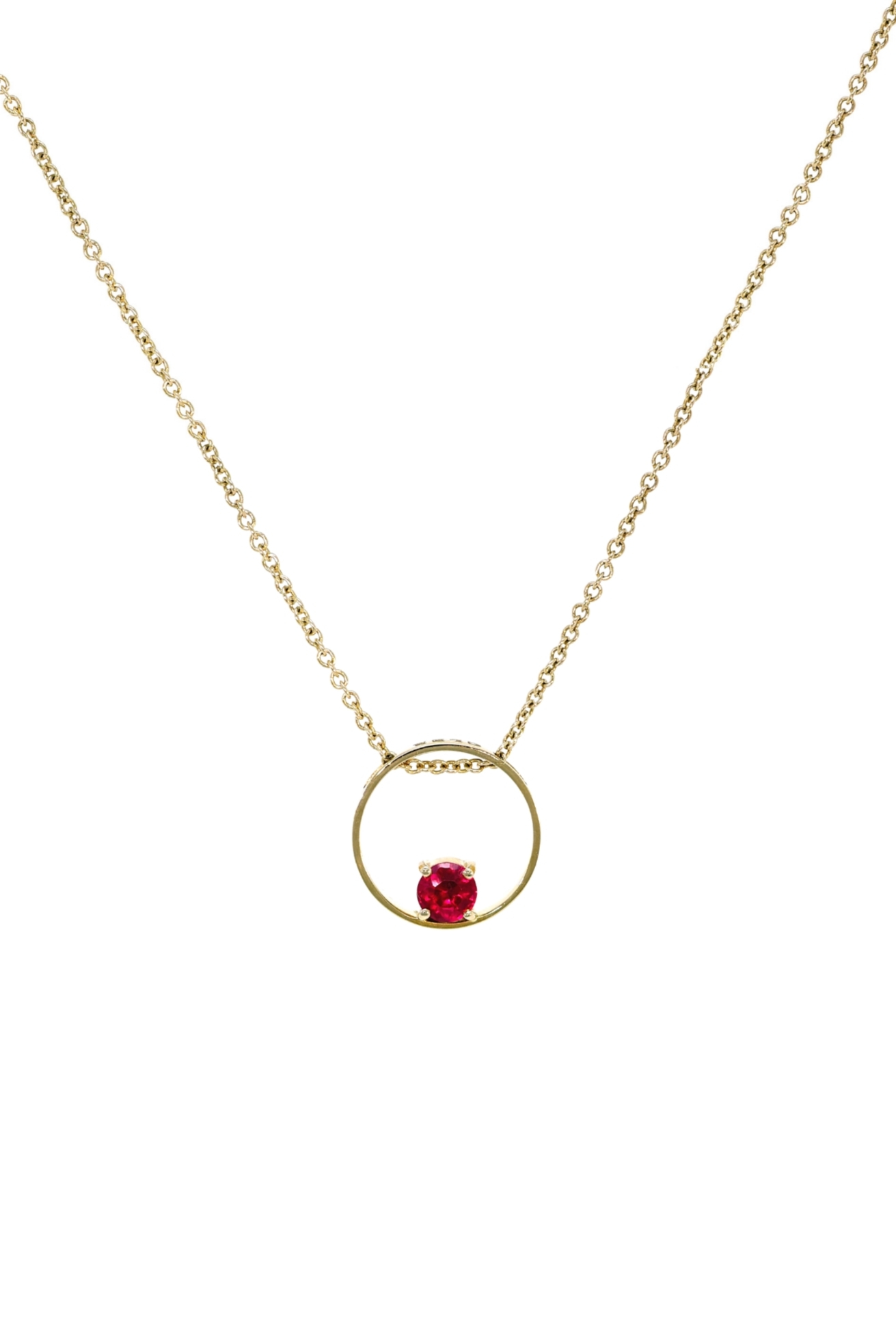 Collana in Oro Giallo 9k con Zaffiro 0,56 ct
