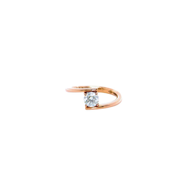 Anello Eterna in Oro Rosa 18k con Diamante 0,5ct color I