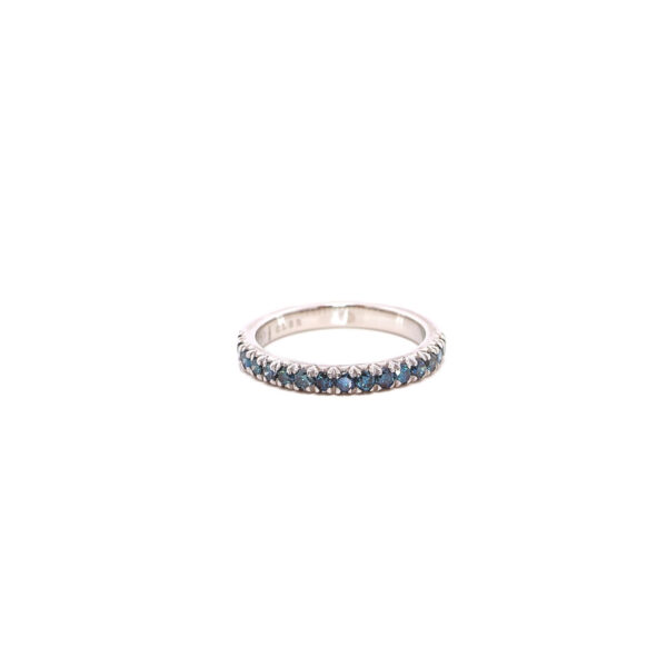 Mezza Vera in Platino con Diamanti blu 0,48ct