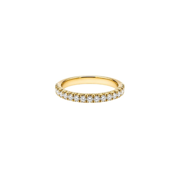 Mezza Vera in Oro Giallo 18K con Diamanti D color