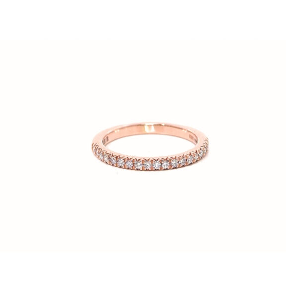 Mezza Vera in Oro Rosa 9K con Diamanti D color