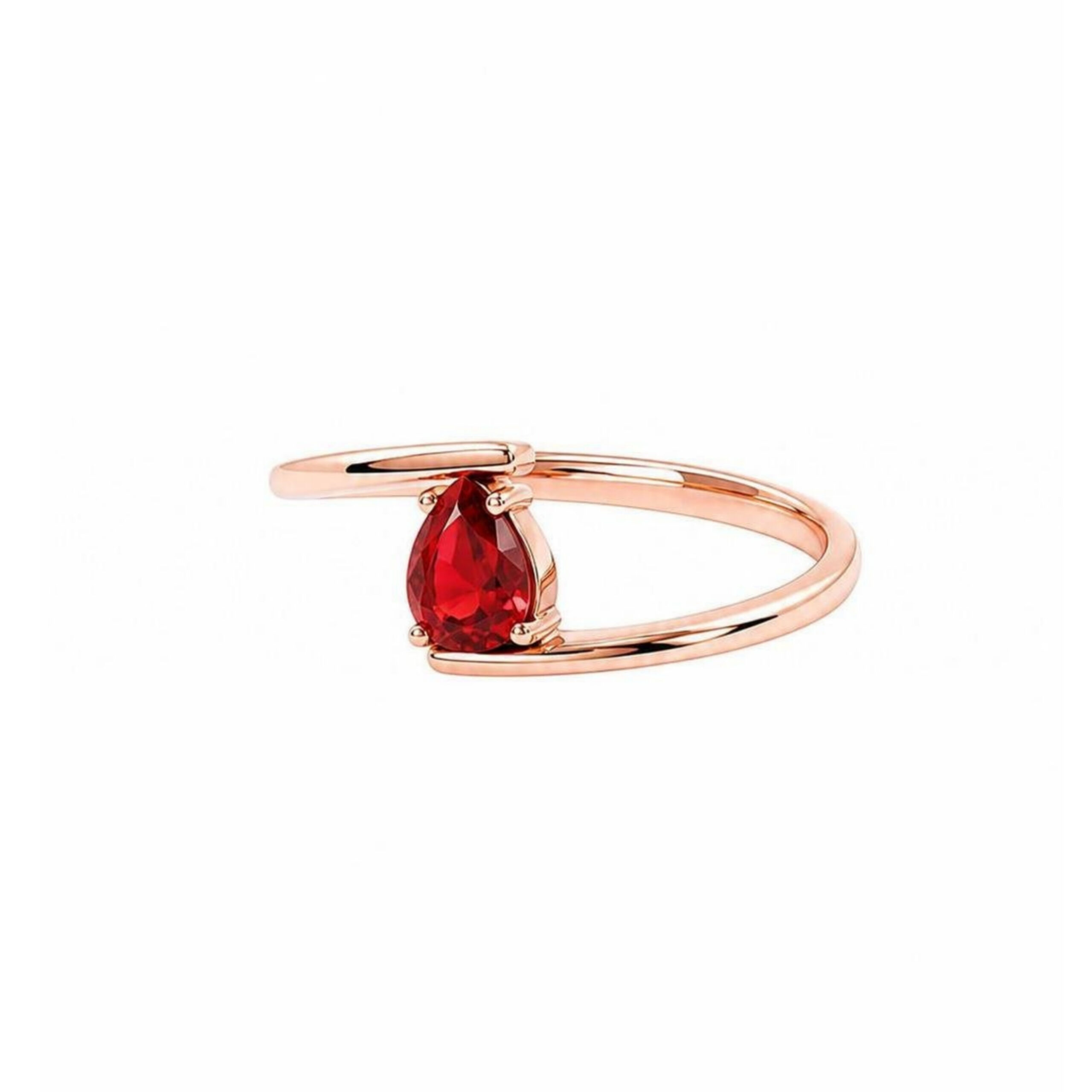 Anello Eterna in Oro Rosa 9k con Rubino 0,7ct - immagine 2