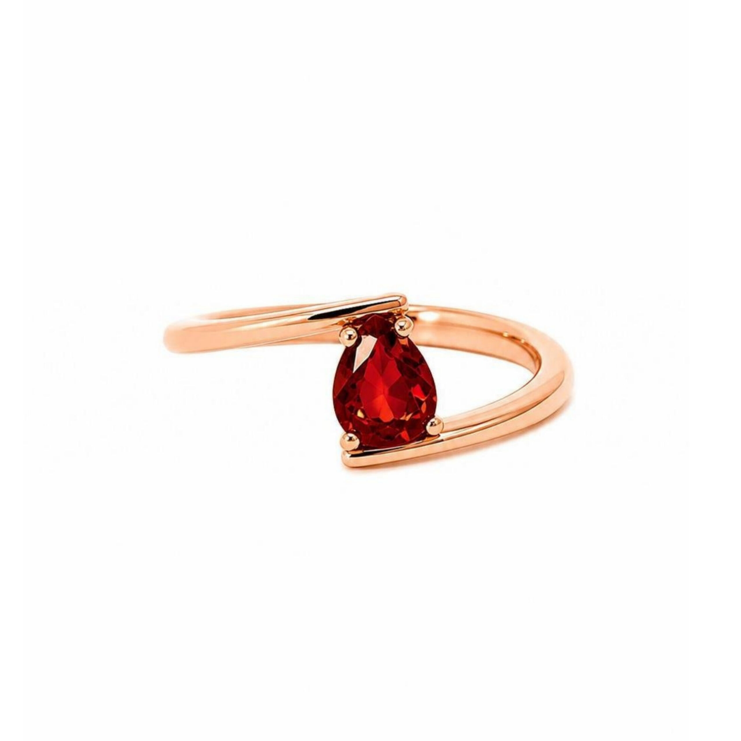 Anello Eterna in Oro Rosa 9k con Rubino 0,7ct