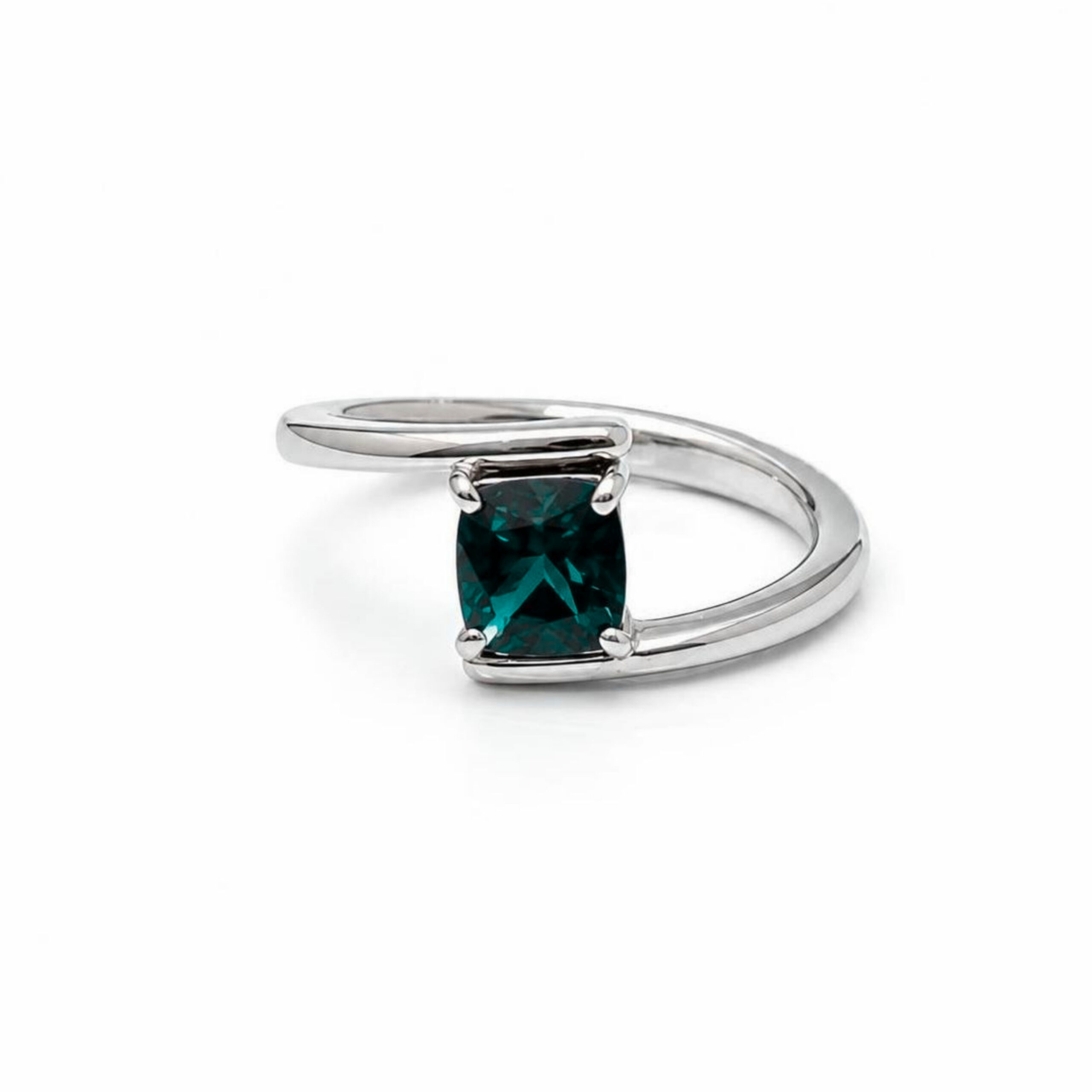 Anello Eterna in Oro Bianco 9k con Topazio 1,2ct