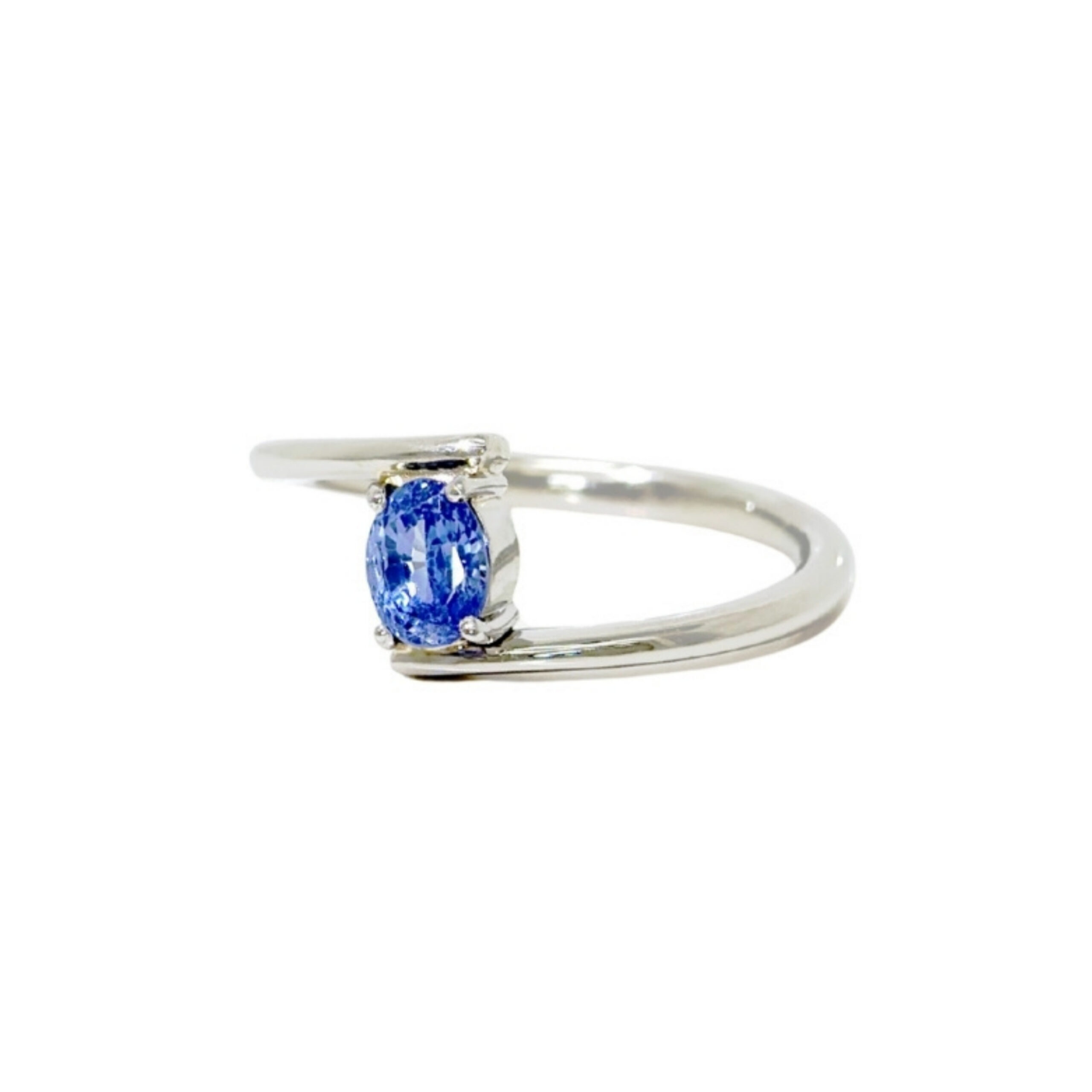 Anello Eterna in Platino con Zaffiro1ct - immagine 2