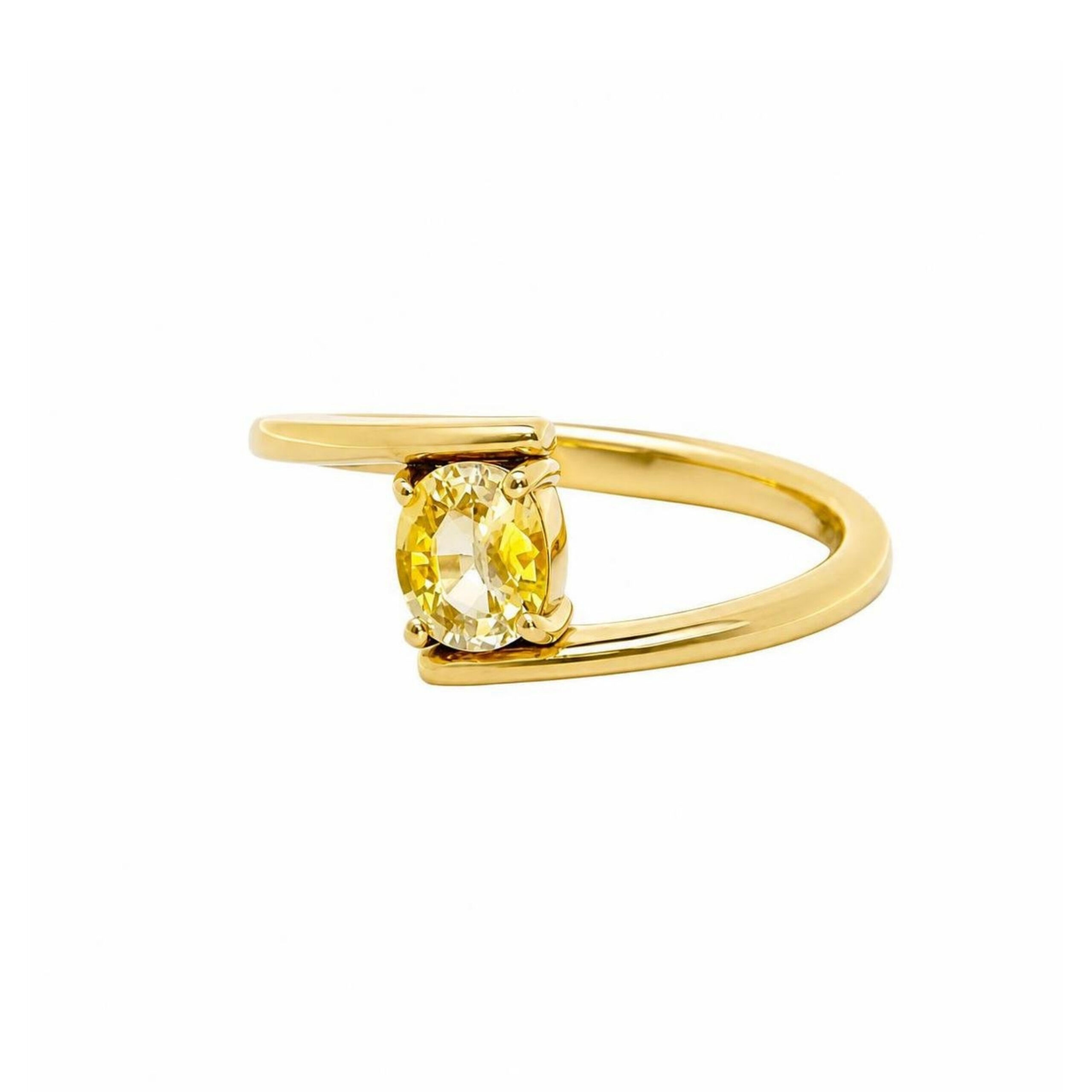 Anello Eterna in Oro Giallo 9k con Zaffiro 0,71ct