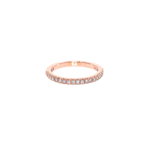 Mezza Vera in Oro Rosa 9K con Diamanti D color