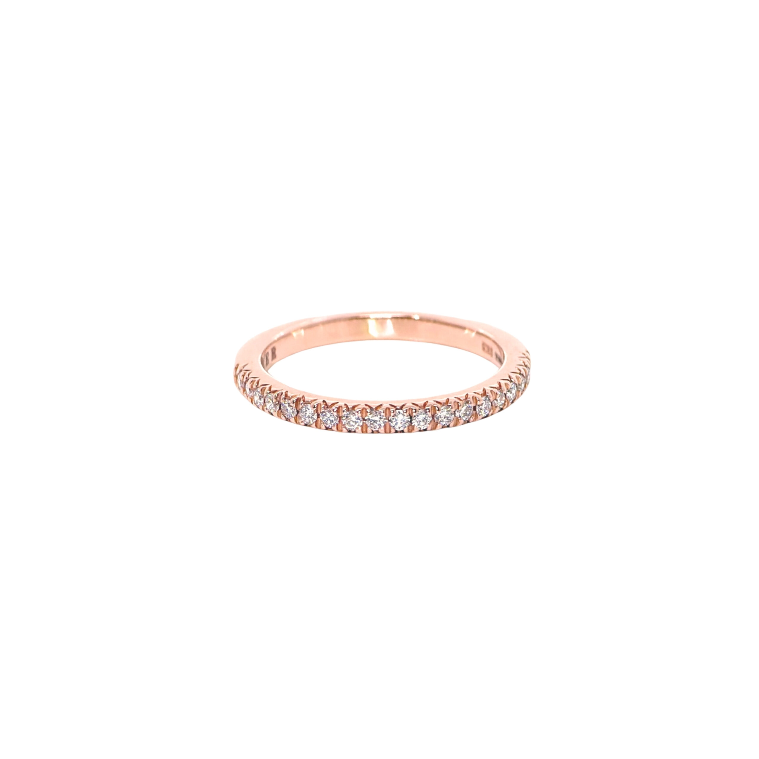 Mezza Vera in Oro Rosa 9K con Diamanti D color