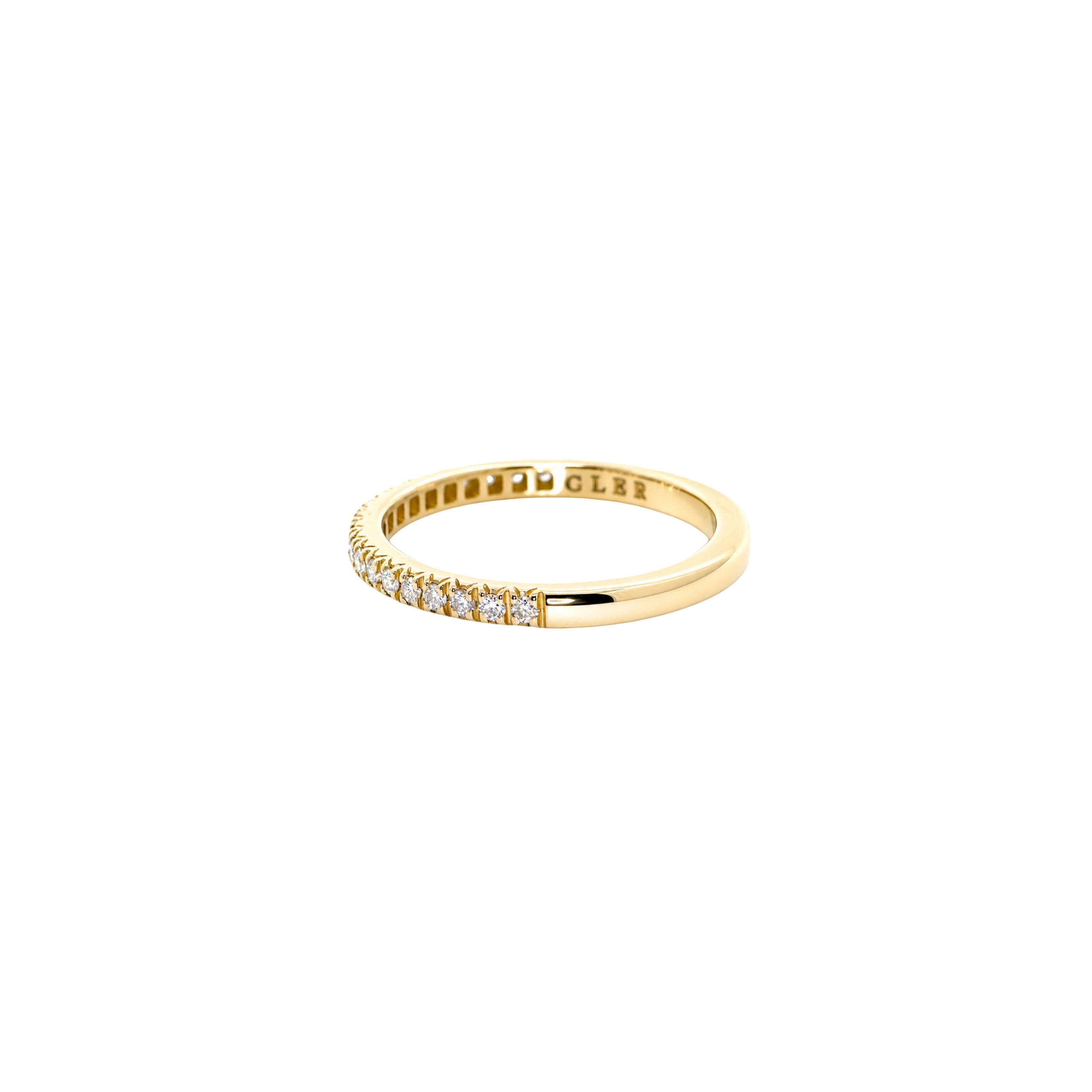 Mezza Vera in Oro Giallo 9K con Diamanti D color - immagine 2