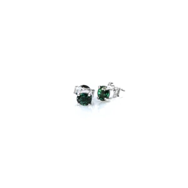 Orecchini a Lobo in Oro Bianco 9k con Tormalina Indicolite 0,86 ct