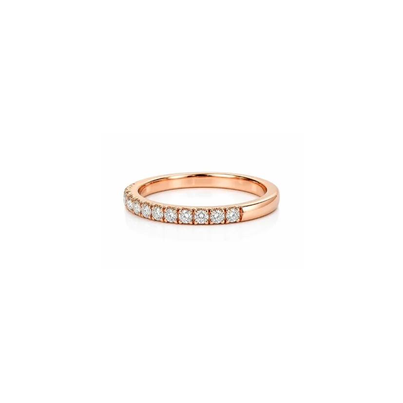 Mezza Vera in Oro Rosa 18K con Diamanti D color - immagine 2