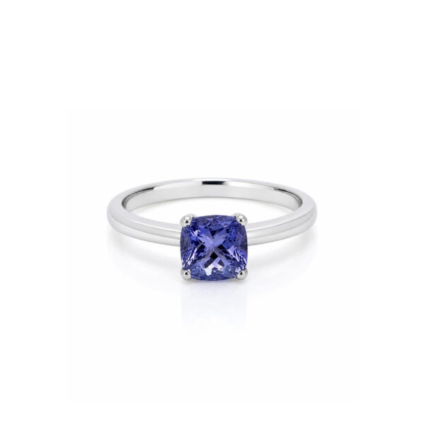 Solitario in Platino con Tanzanite 1,35ct