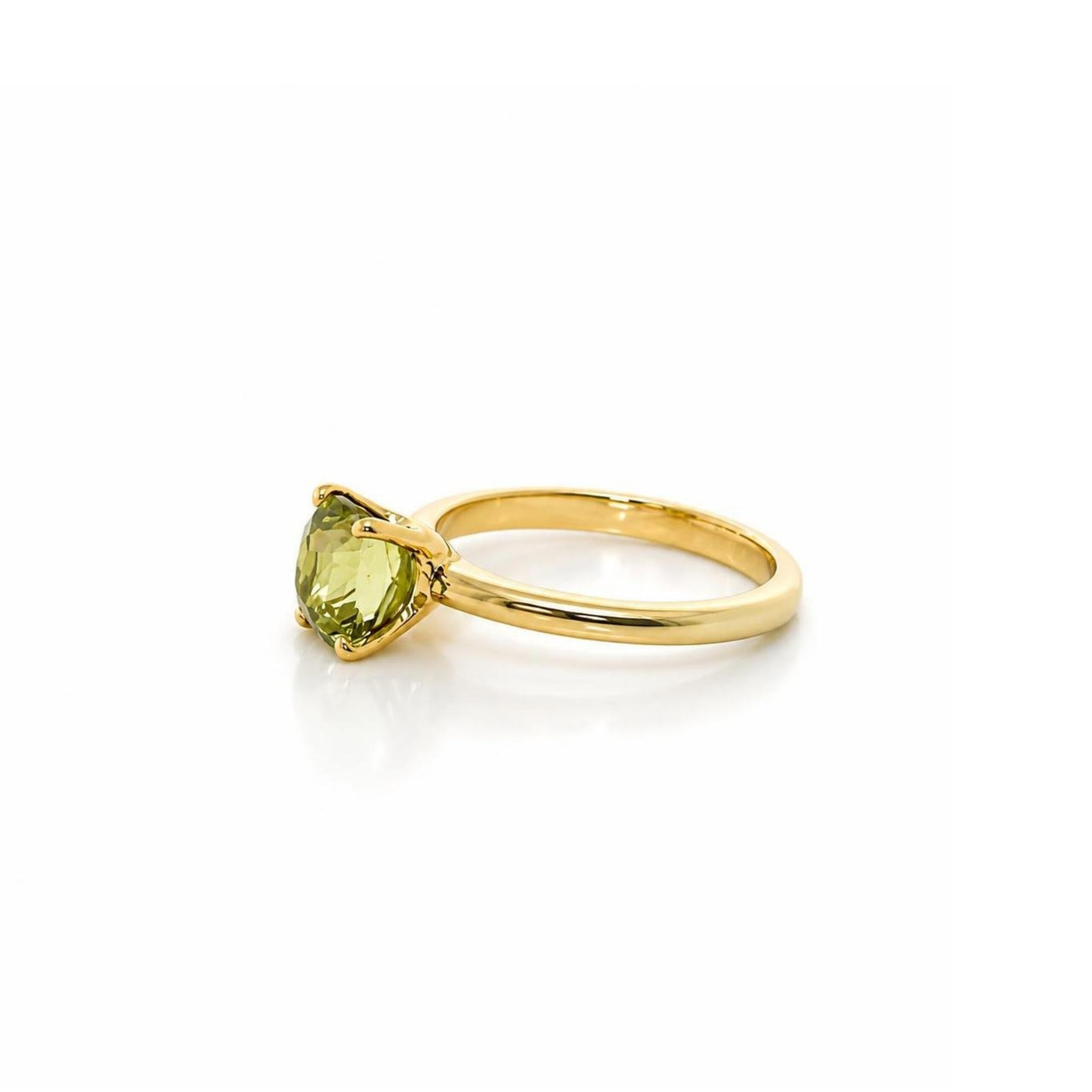 Solitario in Oro Giallo 18k con Crisoberillo 2,11ct - immagine 2