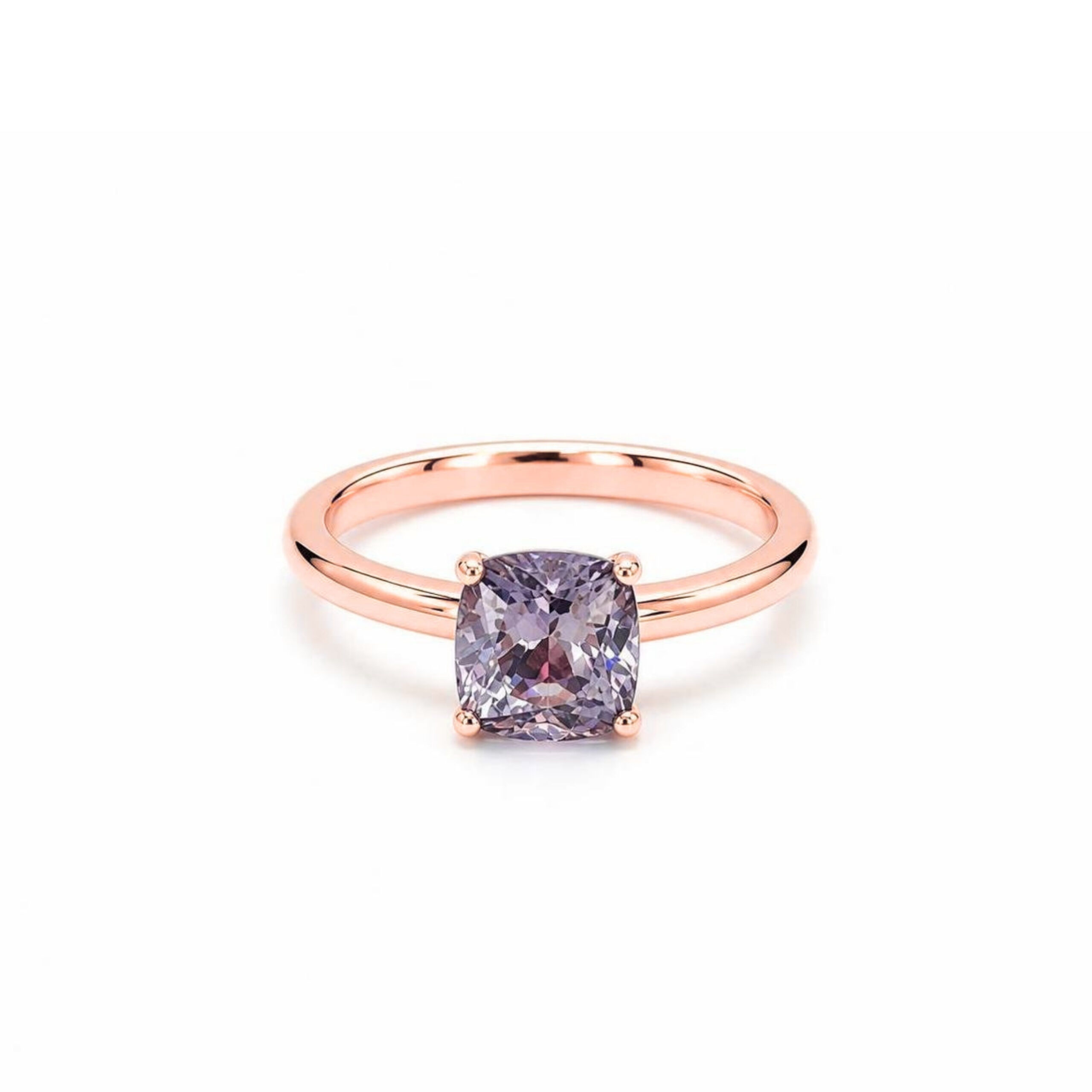 Solitario in Oro Rosa 9k con Spinello 1,74ct