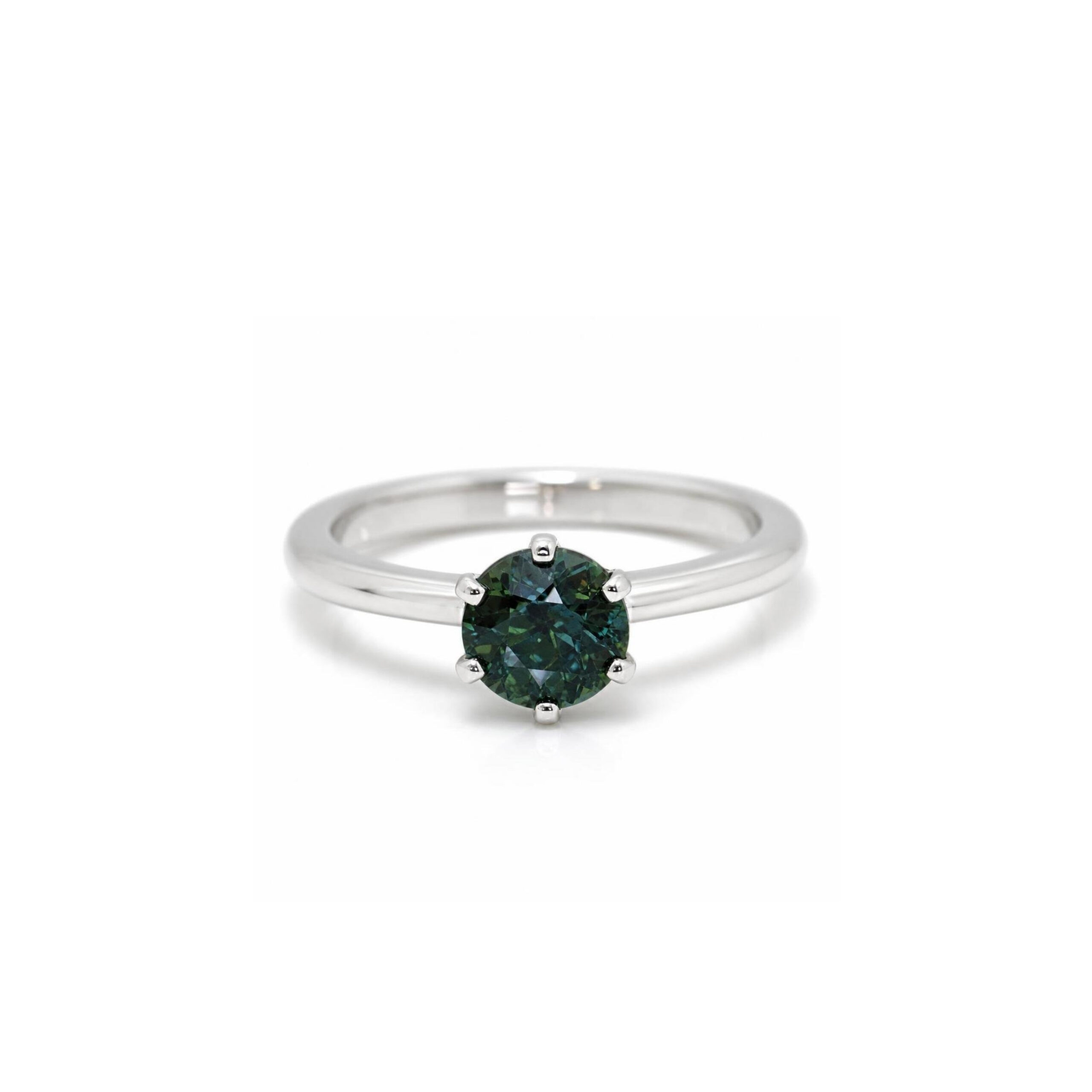 Solitario in Platino con Zaffiro Particolor 1,33ct