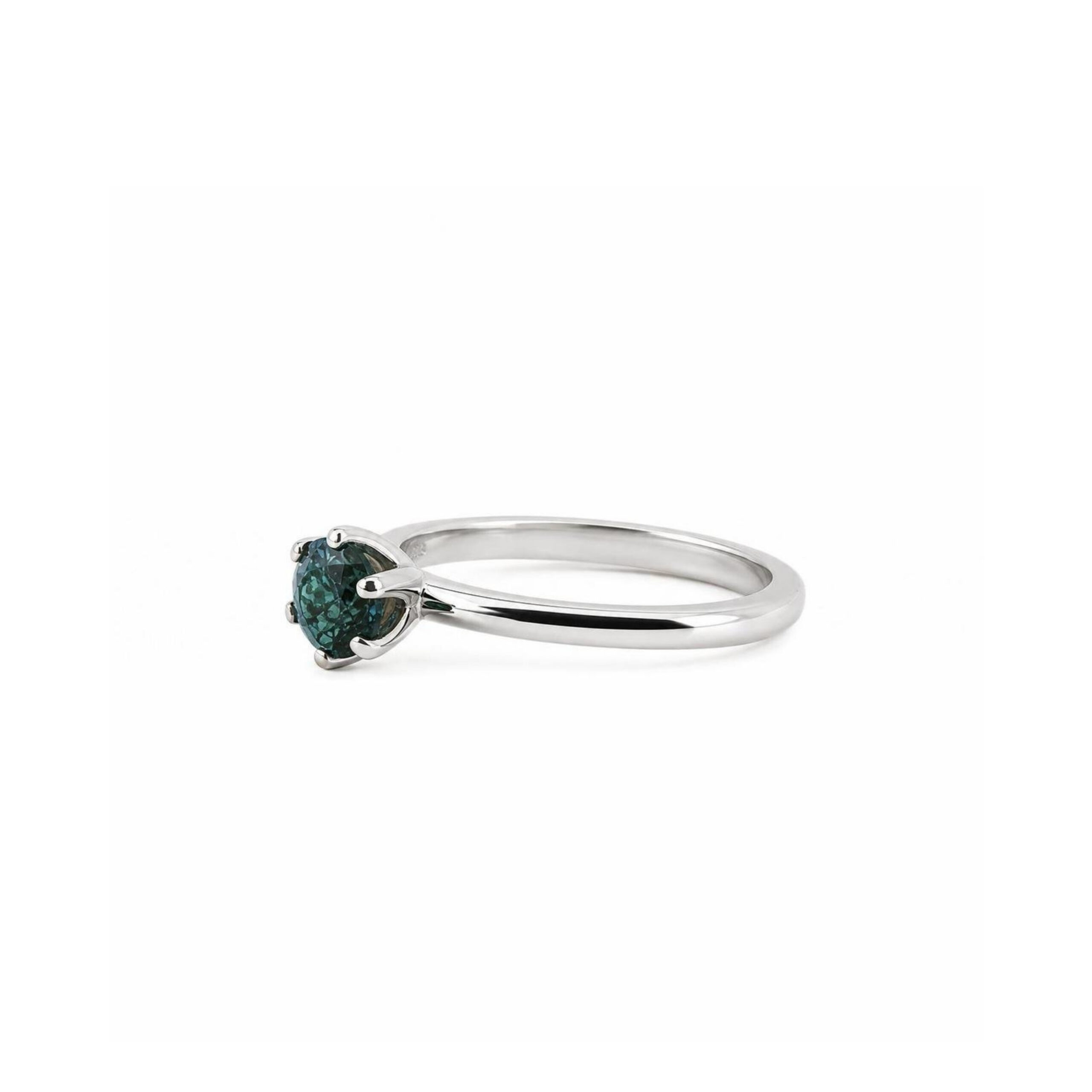 Solitario in Platino con Zaffiro Particolor 1,33ct - immagine 2