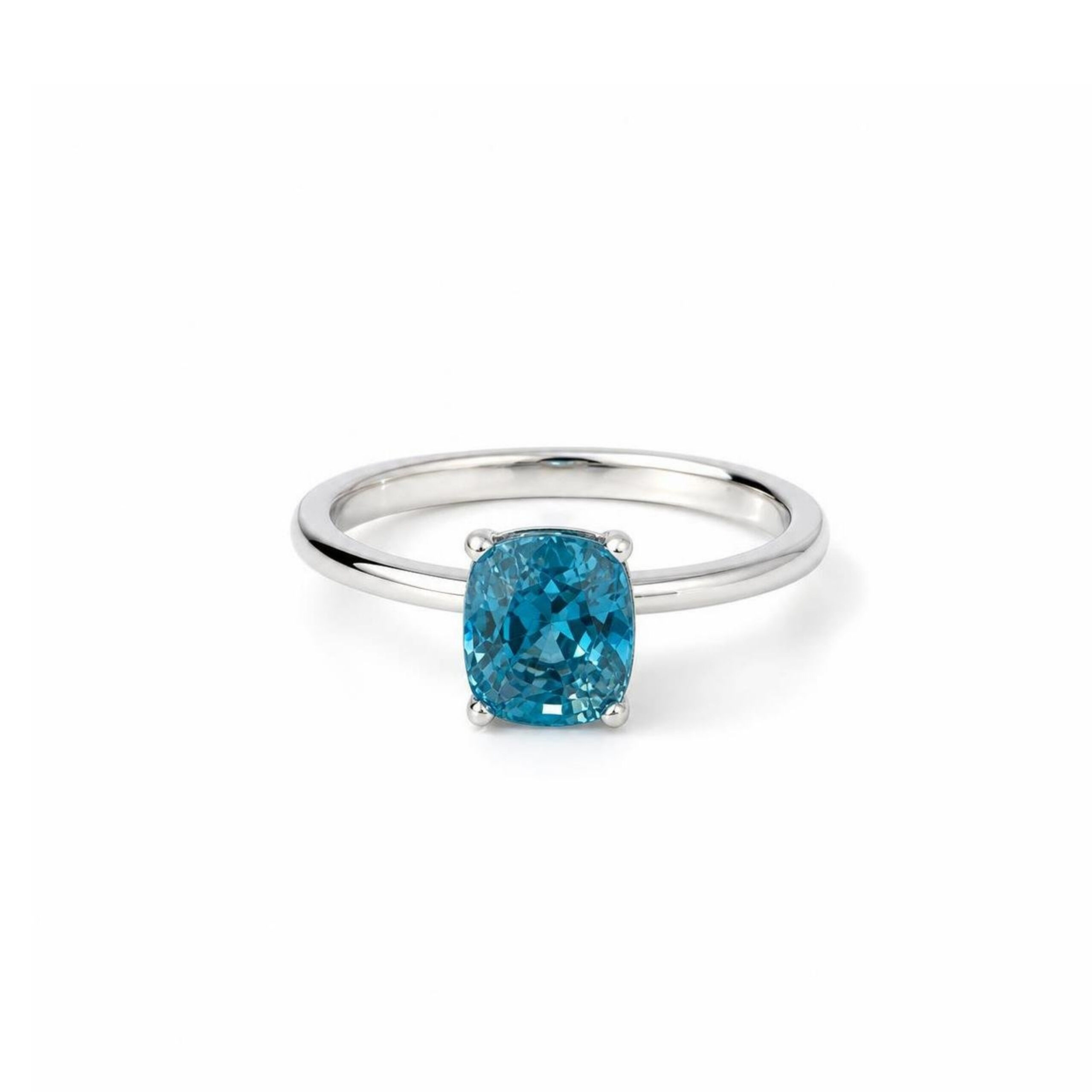 Solitario in Platino con Zircone 2,83ct