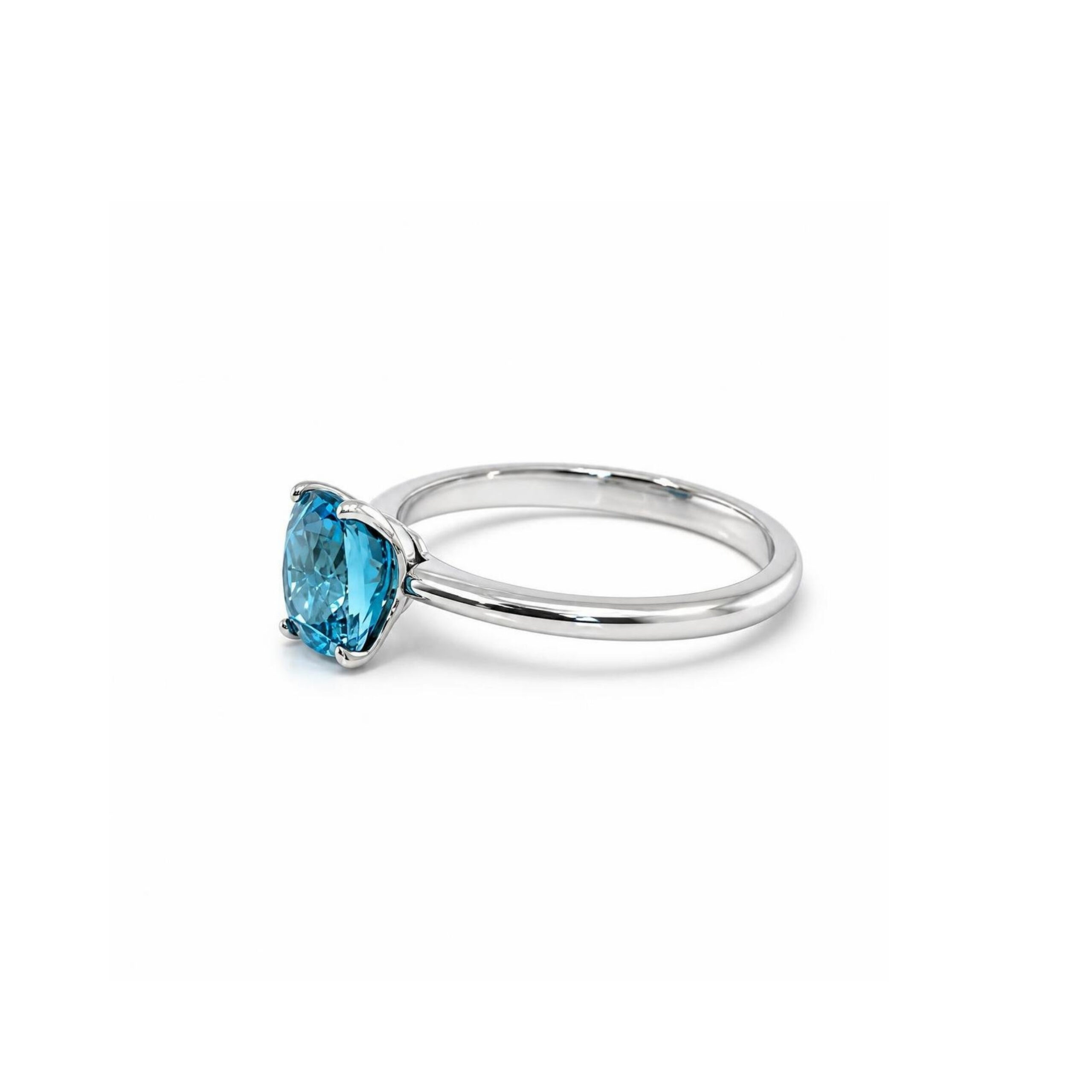 Solitario in Platino con Zircone 2,83ct - immagine 2