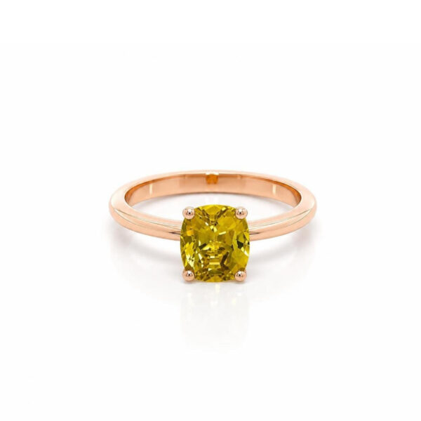 Solitario in Oro Rosa 18k con Zaffiro 1,84ct