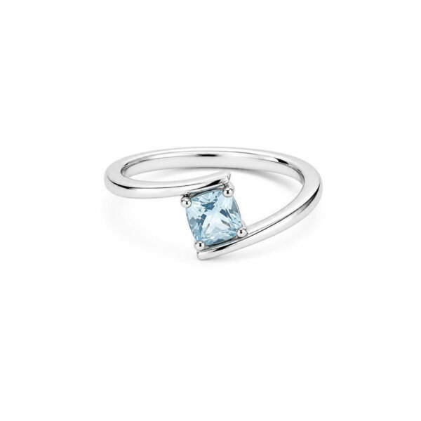Anello Eterna in Oro Bianco 9k con Acquamarina 0,47ct