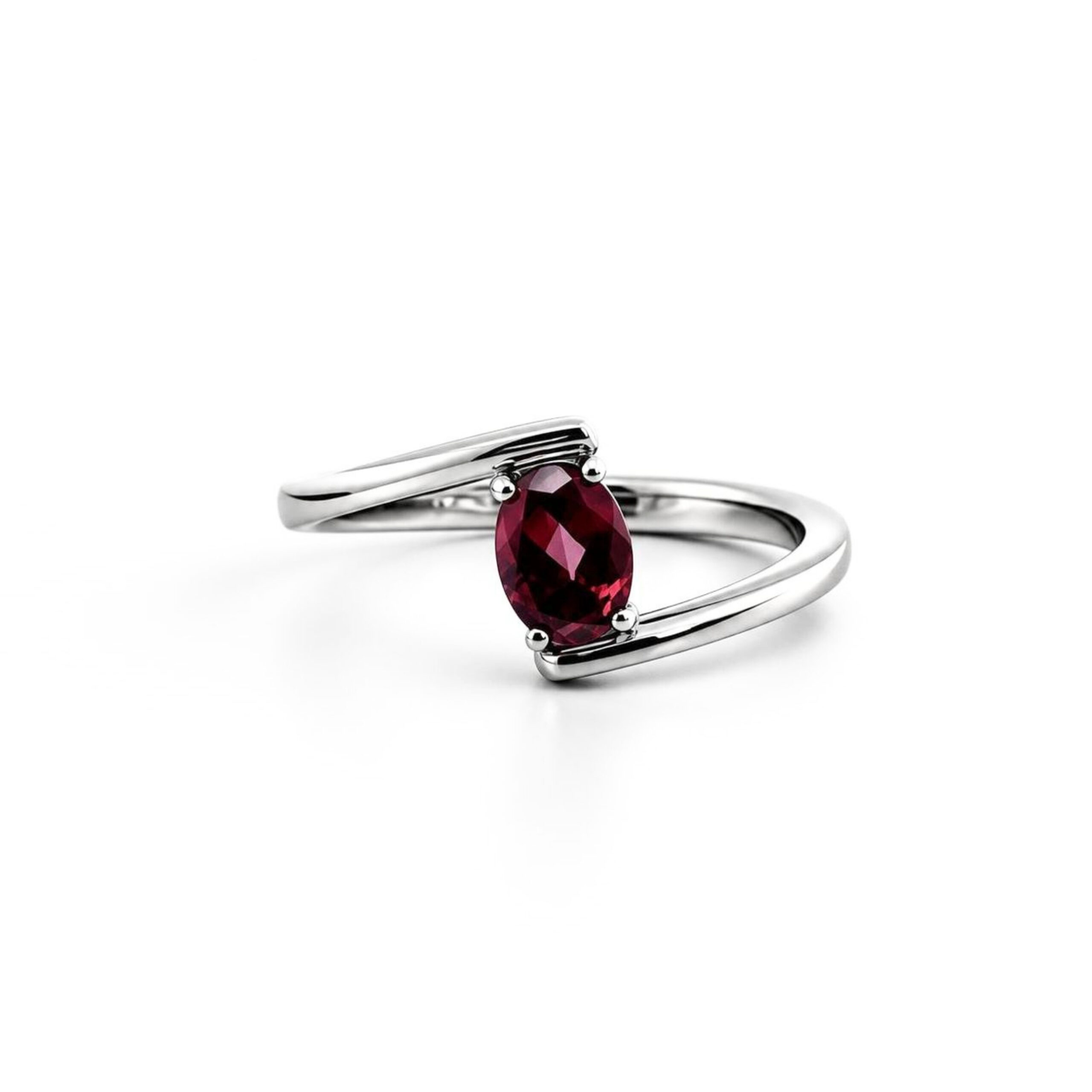 Anello Eterna in Oro Bianco 9k con Rodoline 1,15ct