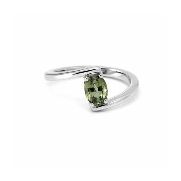Anello Eterna in Platino con Zaffiro Particolor 0,98ct