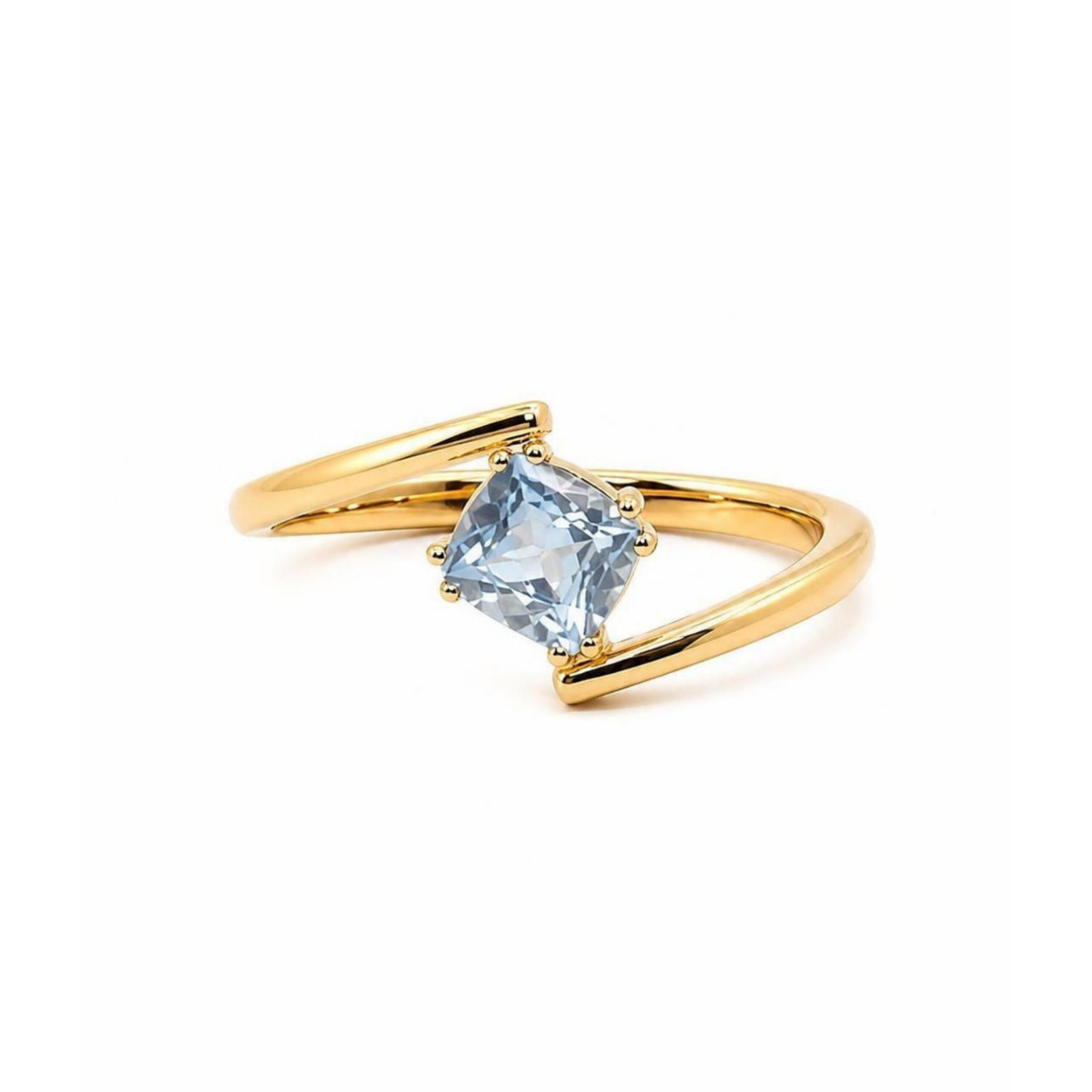 Anello Eterna in Oro Giallo 9k con Acquamarina 0,86ct