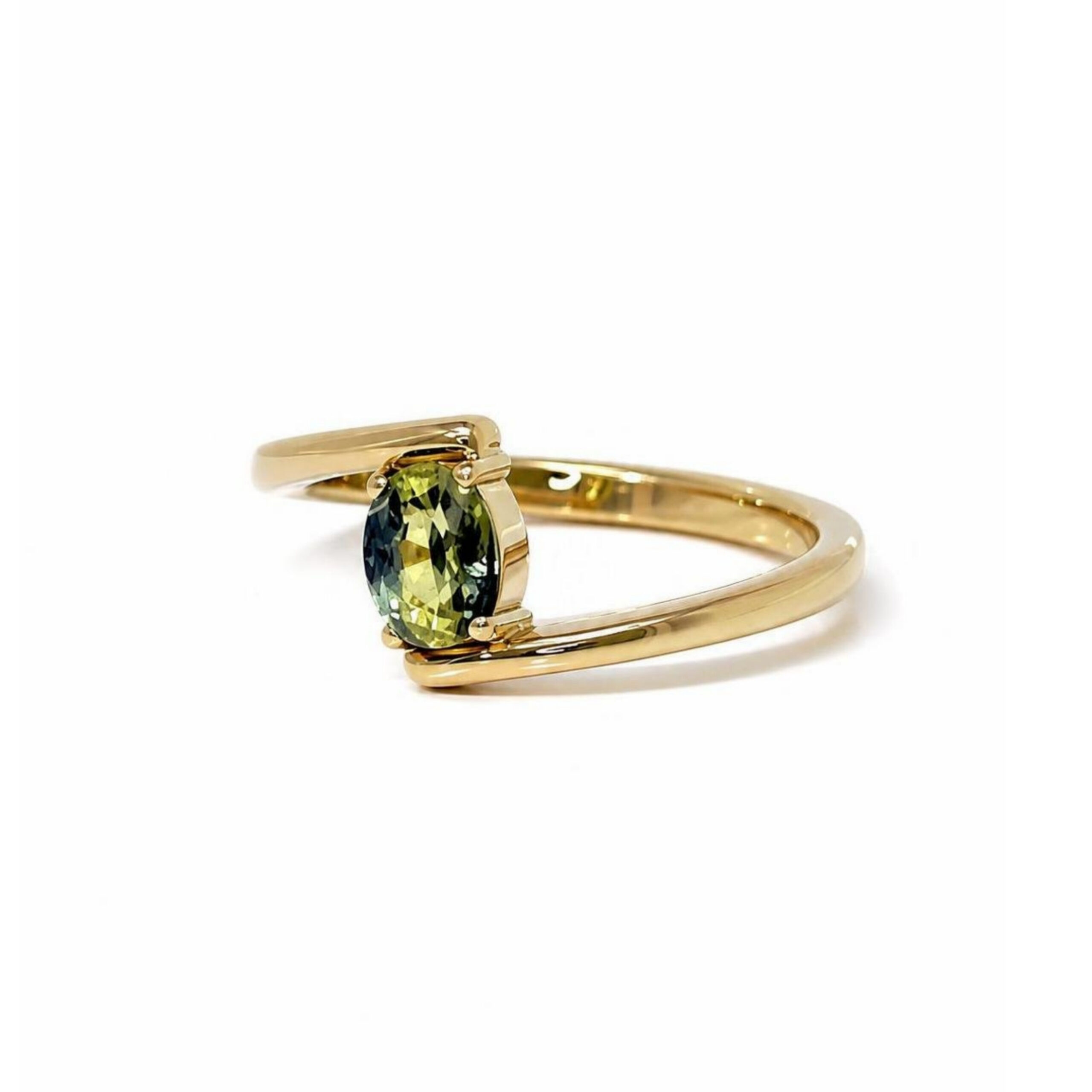 Anello Eterna in Oro Giallo 18k con Zaffiro 1,1ct - immagine 2