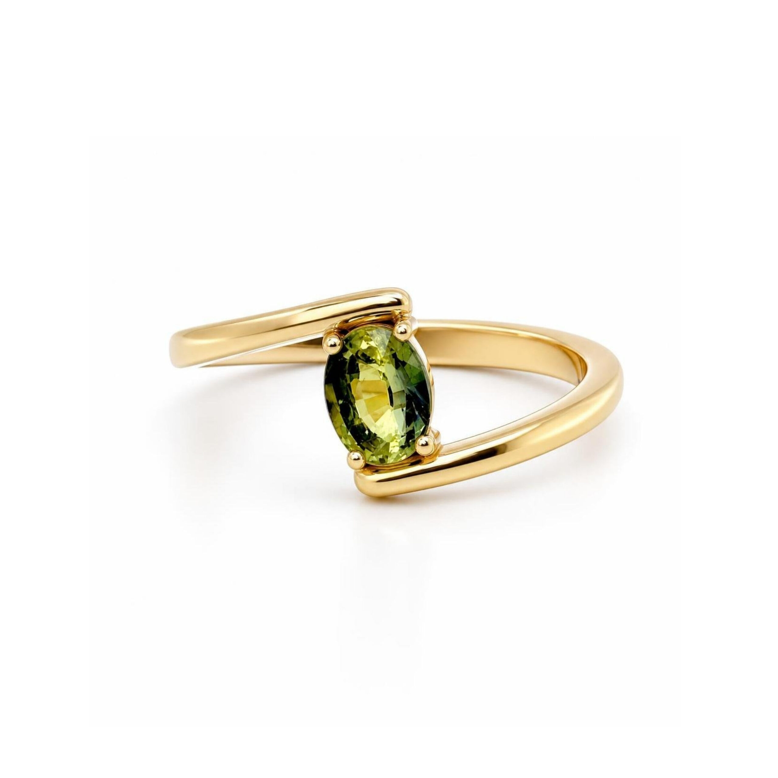 Anello Eterna in Oro Giallo 18k con Zaffiro 1,1ct
