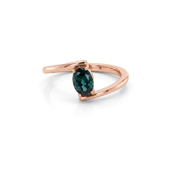 Anello Eterna in Oro Rosa 9k con Tormalina Indicolite 1,03ct