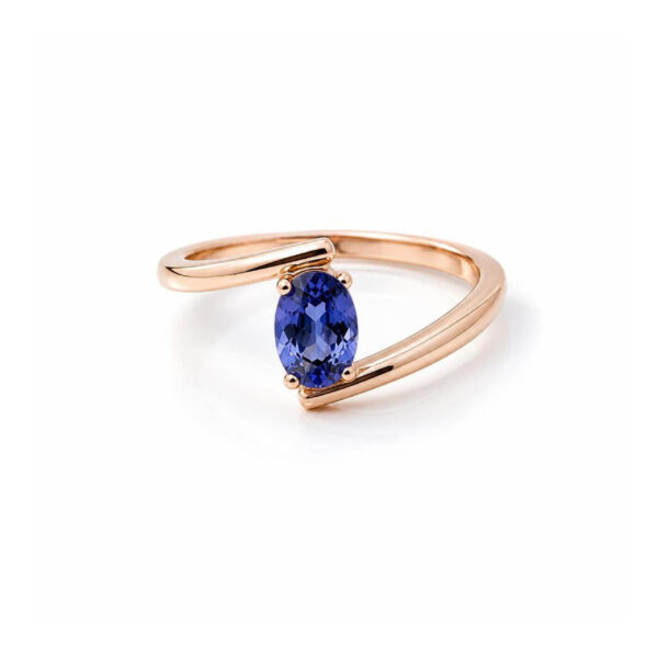 Anello Eterna in Oro Rosa 18k con Tanzanite 0,69ct