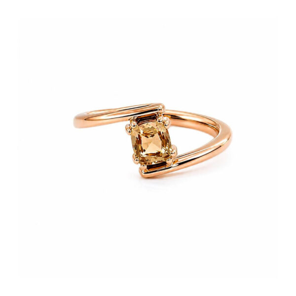 Anello Eterna in Oro Rosa 18k con Zaffiro 0,89ct