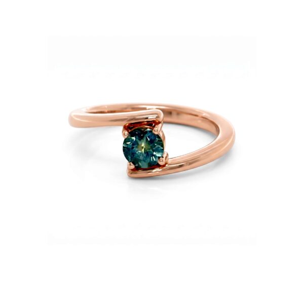 Anello Eterna in Oro Rosa 9k con Zaffiro Particolor 0,59ct