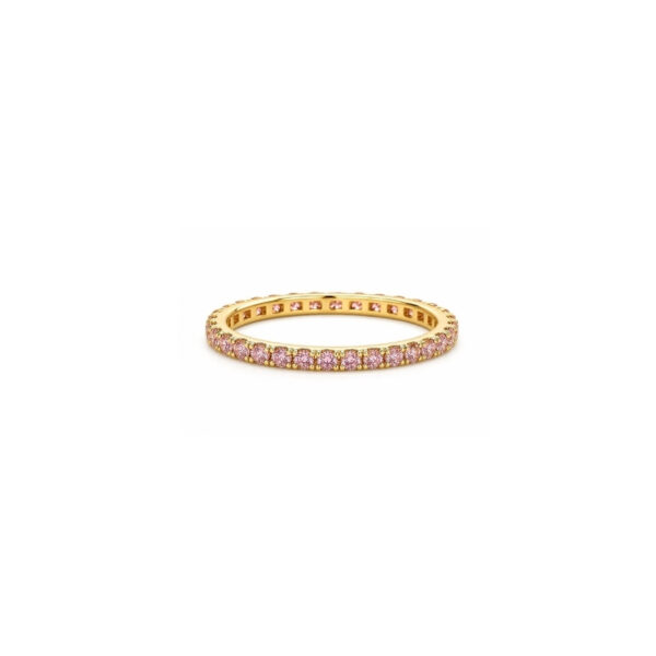 Vera in Oro Giallo 9K con Zaffiri Rosa