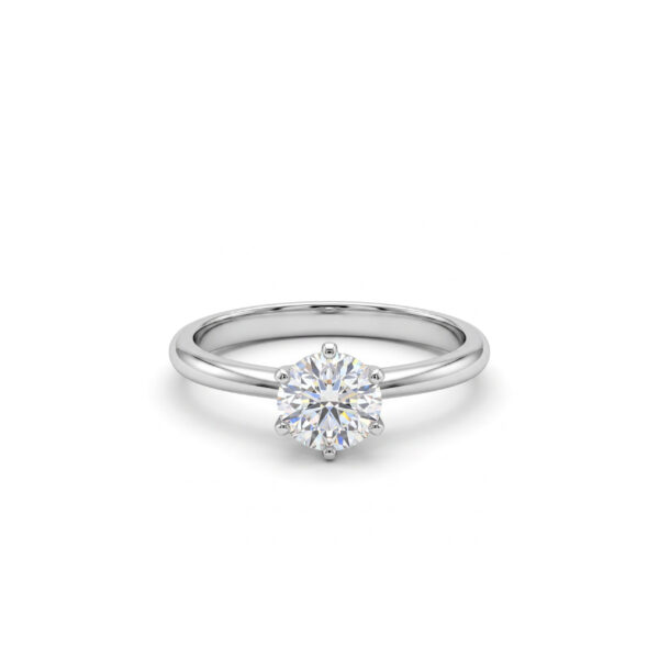 Solitario in Platino con Diamante 0,7ct