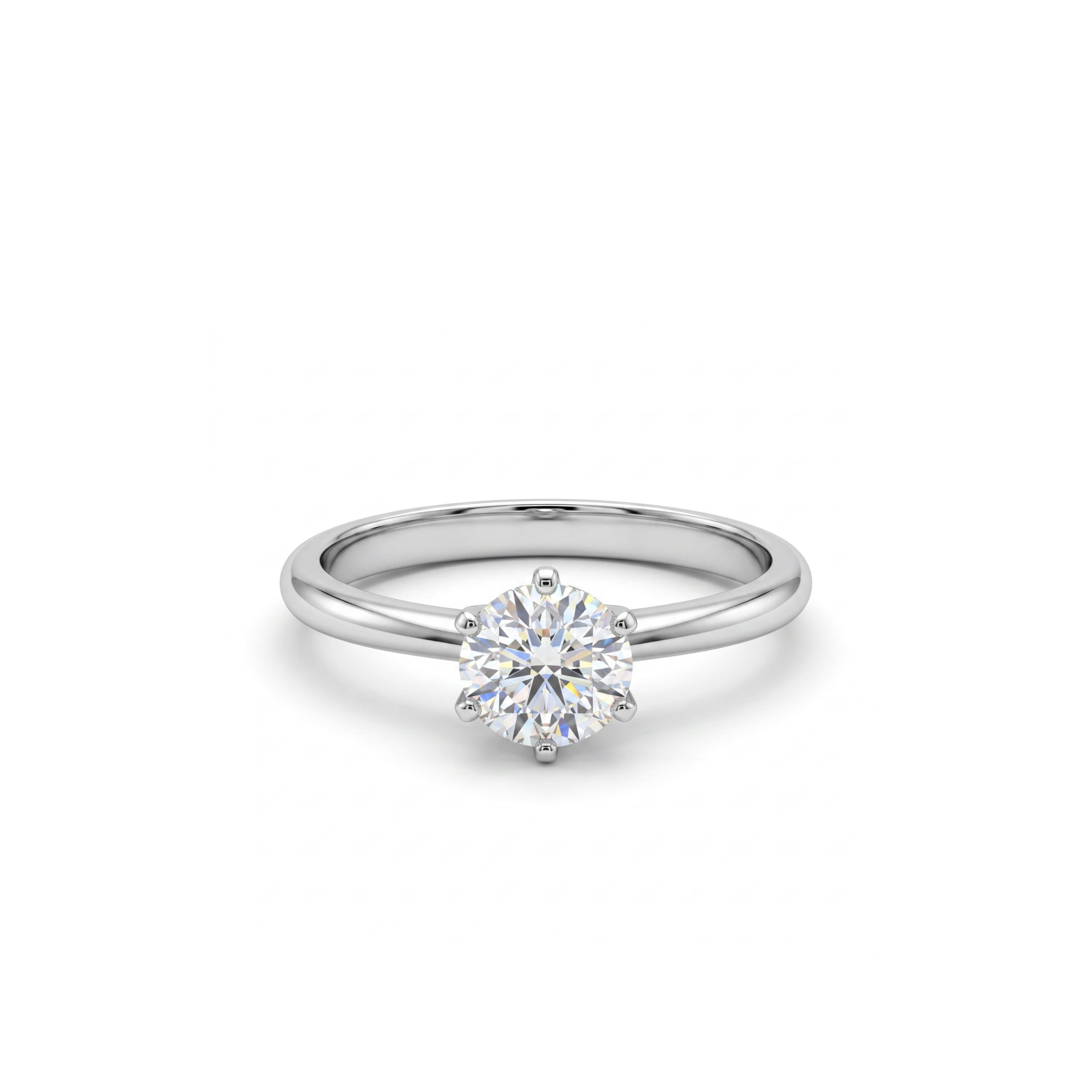 Solitario in Platino con Diamante 0,7ct