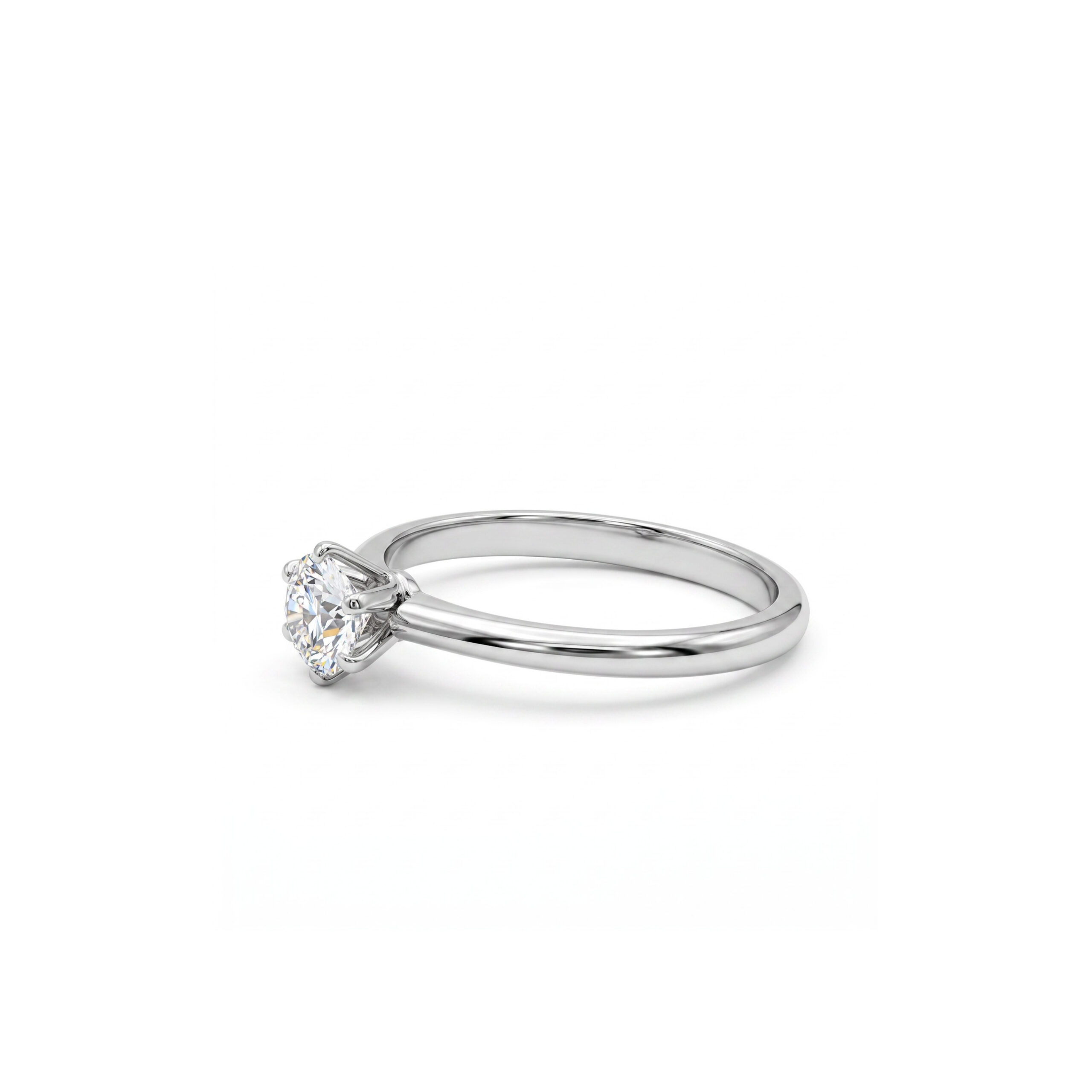 Solitario in Platino con Diamante 0,7ct - immagine 2