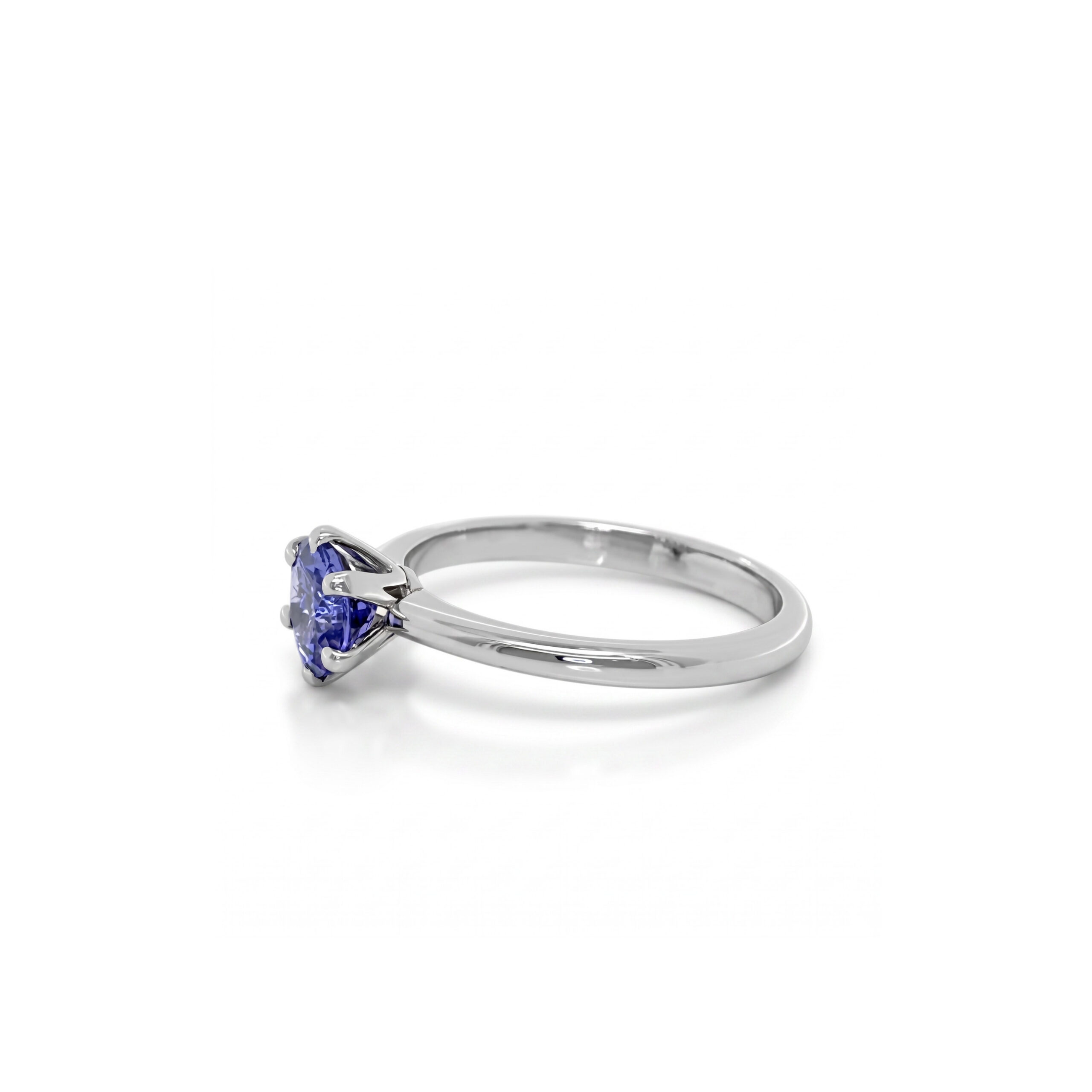 Solitario in Platino con Tanzanite 1,06ct - immagine 2