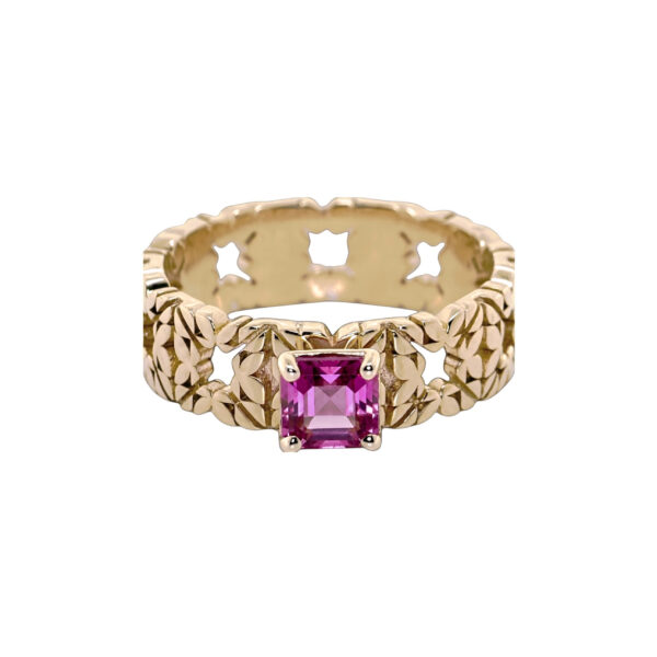 Solitario Monogram Cler in Oro Giallo 9k con Tormalina 0,62ct