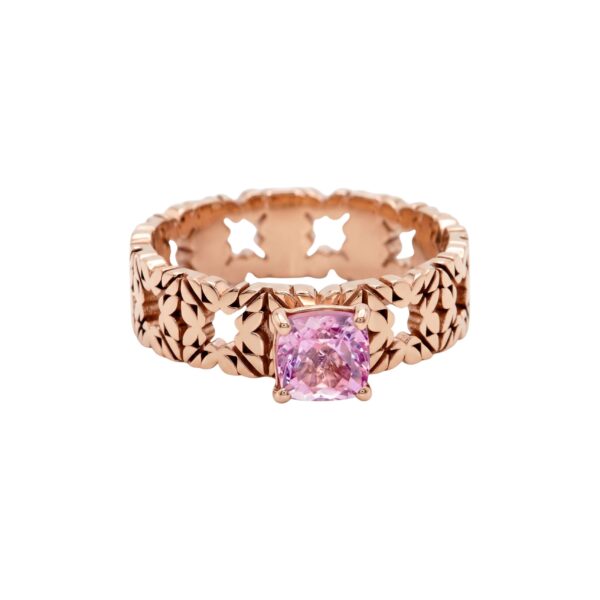 Solitario Monogram Cler in Oro Rosa 9k con Tormalina 1,1ct