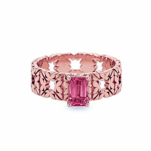 Solitario Monogram Cler in Oro Rosa 9k con Tormalina 0,69ct