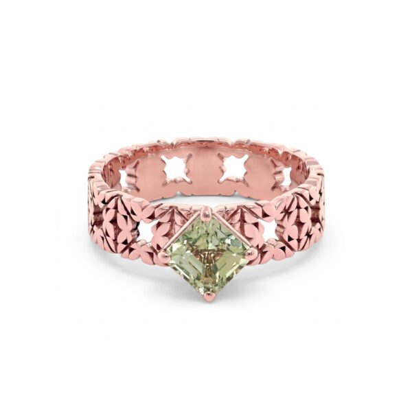 Solitario Monogram Cler in Oro Rosa 9k con Tormalina 1,45ct